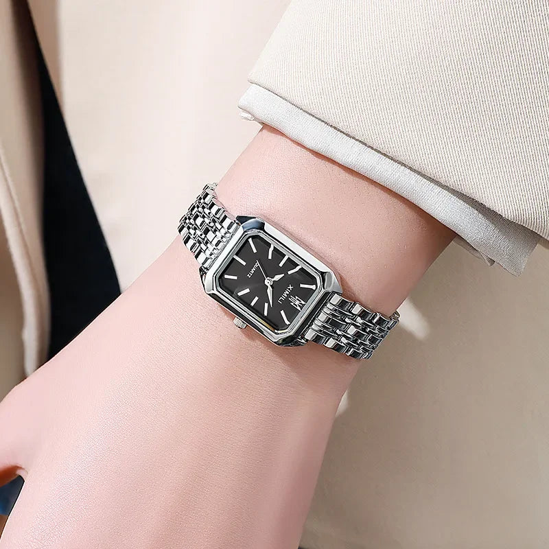Stainless Steel Strap Watch Women Luxury Gift Quartz