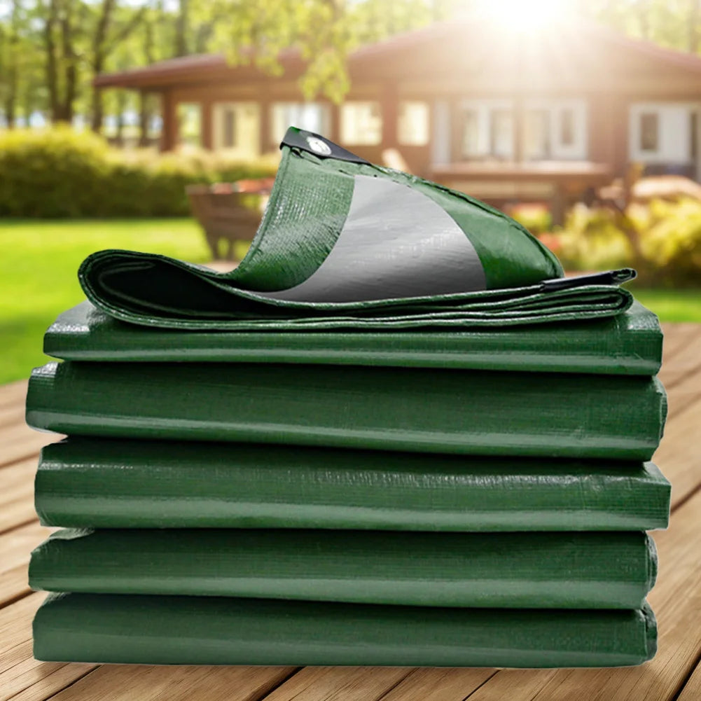 1/2pcs Large Tarpaulin Heavy Duty Thickened Waterproof  Tarp Rain Cover Multipurpose Outdoor Garden Camping Car Tent Sun Shelter