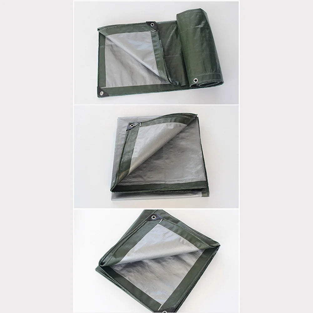 1/2pcs Large Tarpaulin Heavy Duty Thickened Waterproof  Tarp Rain Cover Multipurpose Outdoor Garden Camping Car Tent Sun Shelter
