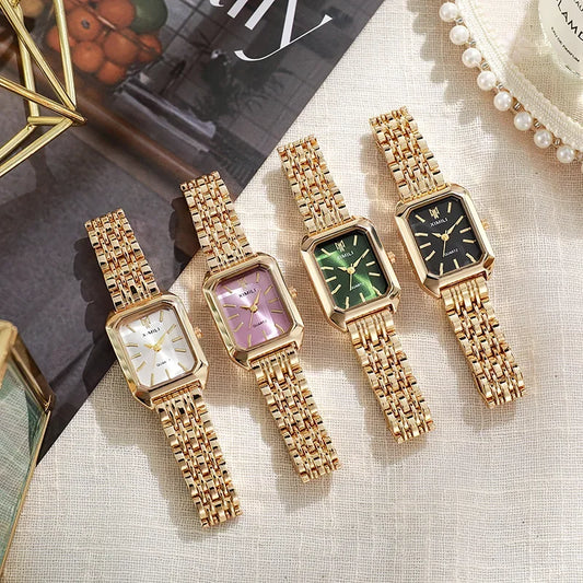 Stainless Steel Strap Watch Women Luxury Gift Quartz