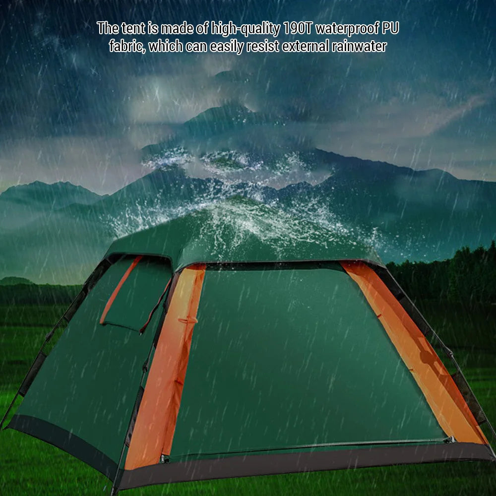 Portable Outdoor Folding Tent Fully Automatic Quick Opening Tent 3-4 Person Self Driving Camping Tent Rain Proof Sun Proof